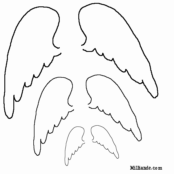 Angel Wing Templates New Free Printable Angels Clipart Clipart Suggest