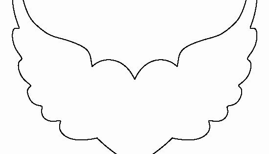 Angel Wing Templates Printable Beautiful Heart with Wings Pattern Use the Printable Outline for