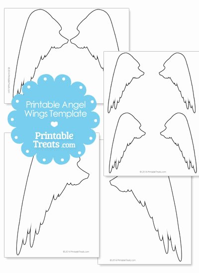 Angel Wing Templates Printable Fresh Printable Angel Wings Outline — Printable Treats