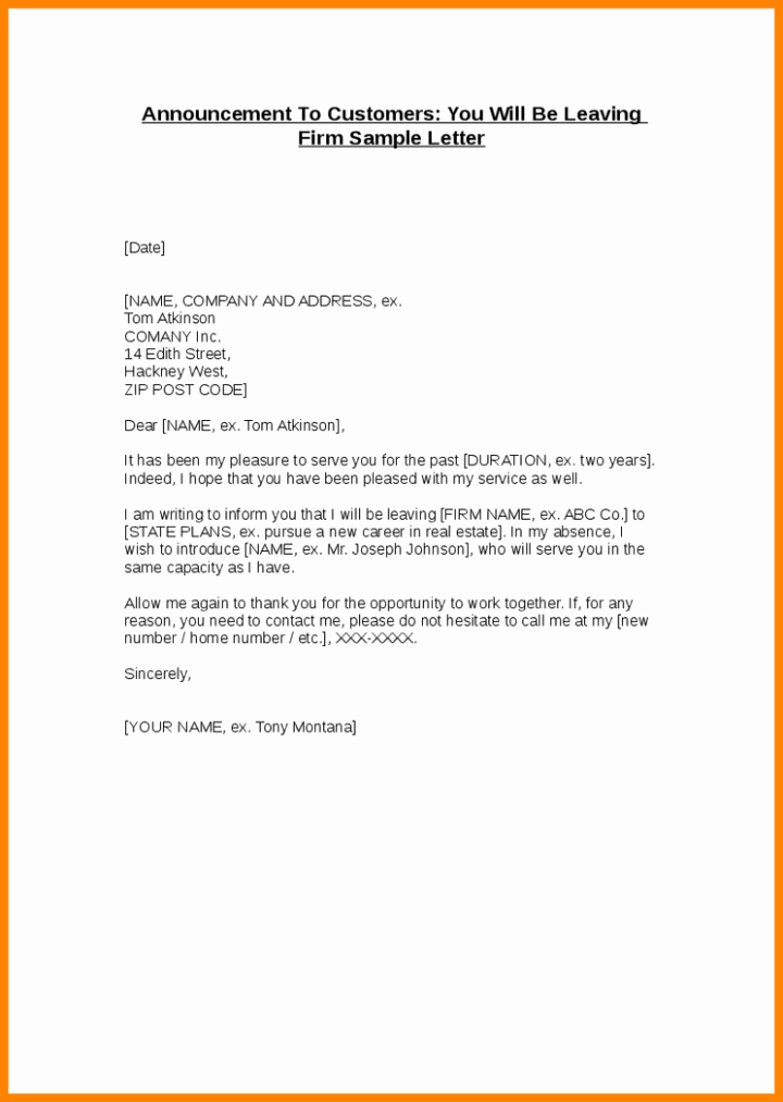 Announcement Of Employee Leaving Company Template Elegant Announcing A Resignation to Staff Samples