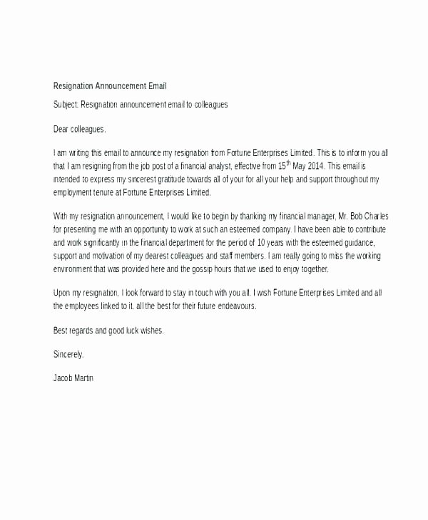 Announcement Of Employee Leaving Company Template Unique New Employee Announcement Letter