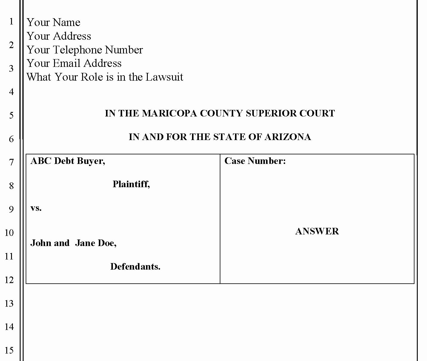 Answer to Civil Complaint Example Beautiful Collection How to File A Civil Plaint S Daily