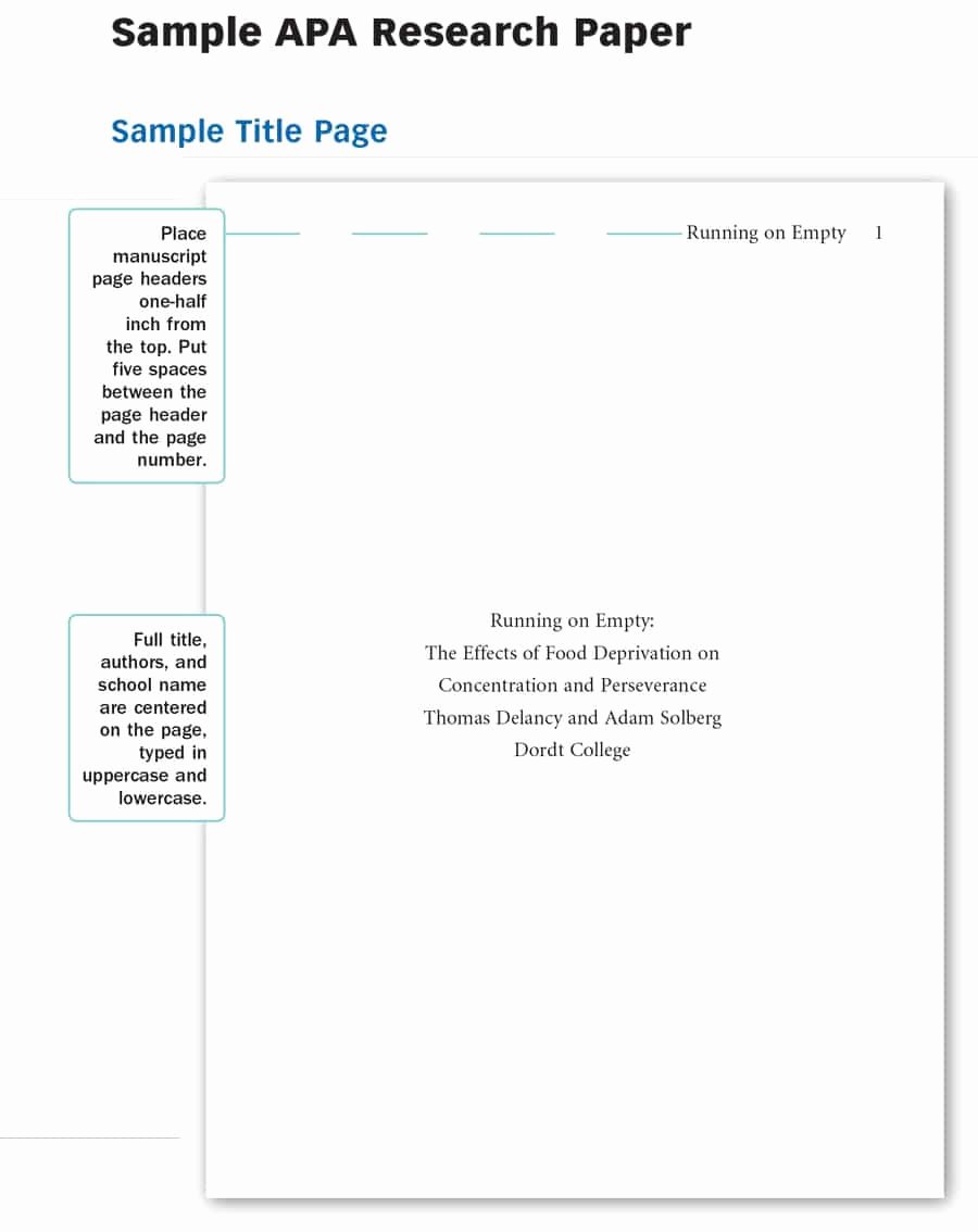 Apa Nursing Paper Examples Lovely 40 Apa format Style Templates In Word &amp; Pdf