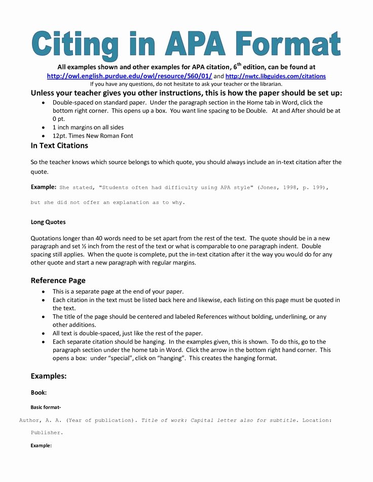 Apa Nursing Paper Examples Unique Example Of Apa Citation In Paper