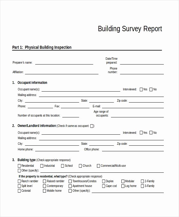 Apartment Market Survey form Awesome 32 Survey Template Free Sample Example format