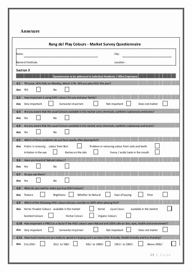 Apartment Market Survey form Awesome Business Research Methodology Report On &quot;market Potential