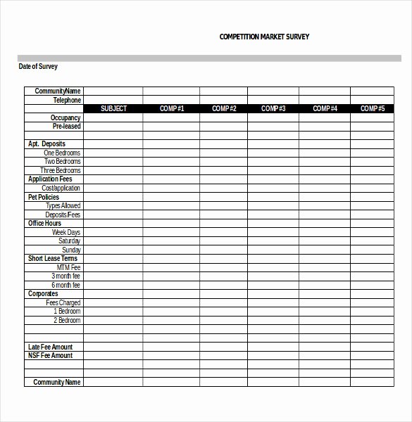 Apartment Market Survey form Lovely 39 Word Survey Templates Free Download