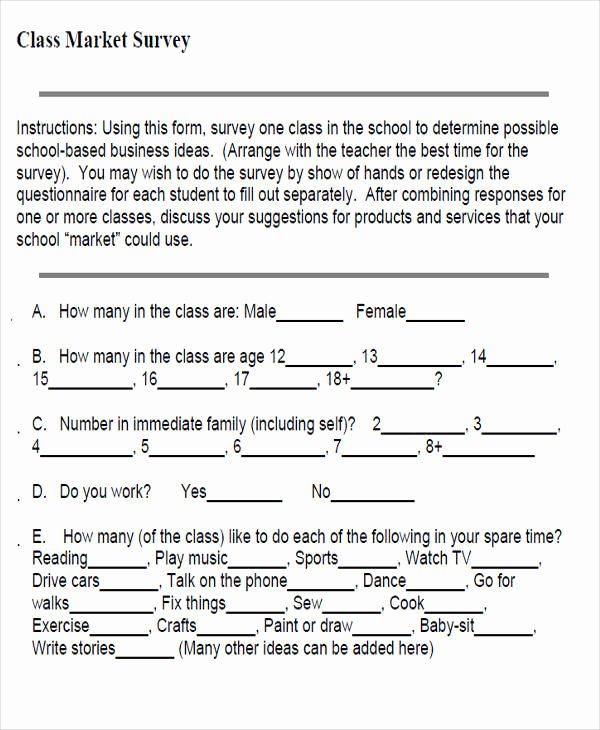 Apartment Market Survey Template Beautiful Printable Survey form 55 Examples In Pdf Word