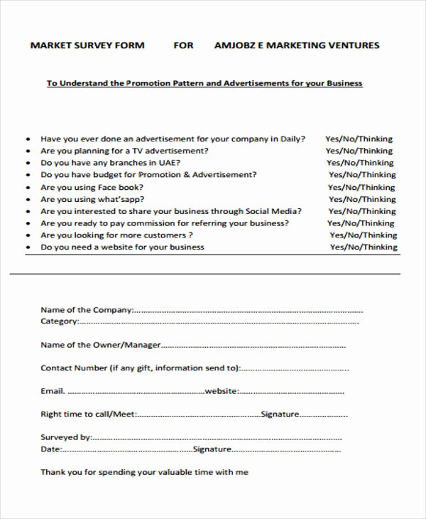 Apartment Market Survey Template Fresh 45 Examples Of Survey forms