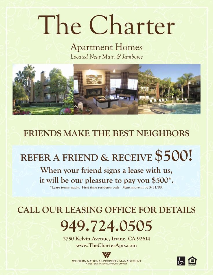 Apartment Market Survey Template New Refer A Friend Apartment Flyer