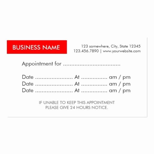 Appointment Reminder Template Word Best Of 387 Best Appointment Reminder Business Cards Images On