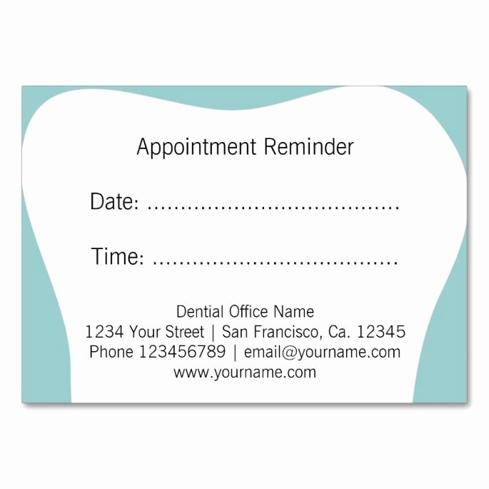 Appointment Reminder Template Word New 2017 Best Dental Dentist Business Cards Images On