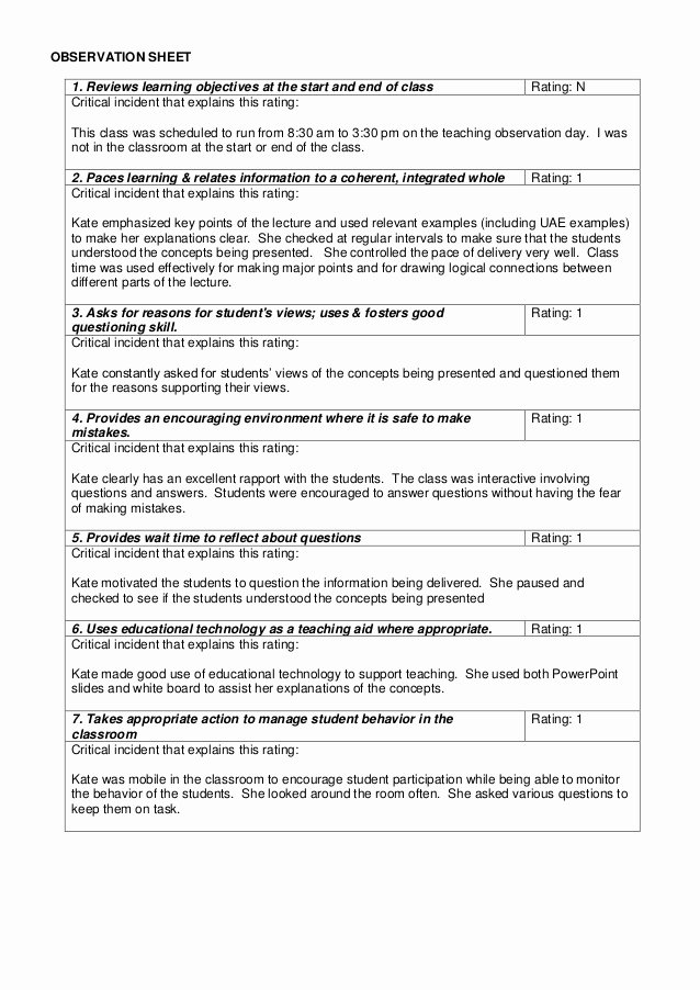 Appropriate Classroom Behavior Essay Awesome Classroom Observation Report Kate March 2014