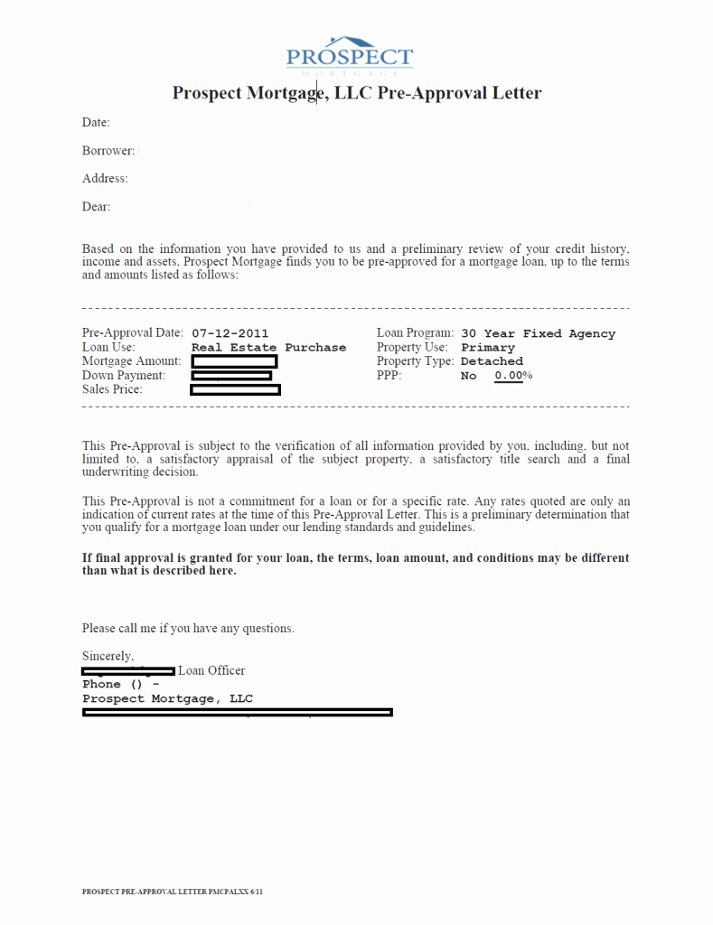 Approval Letter Example Lovely Preapproval James Campbell