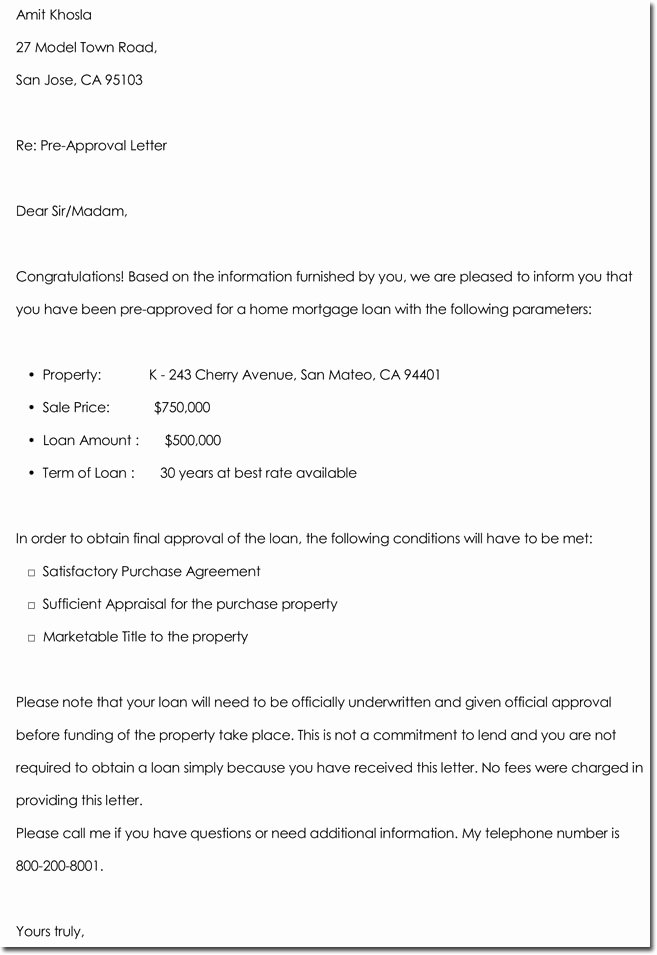 Approval Letter Example Luxury Approval Letter Templates 10 Samples Examples &amp; formats