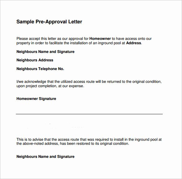 Approval Letter Example New Pre Approval Letter 8 Download Free Documents In Word Pdf