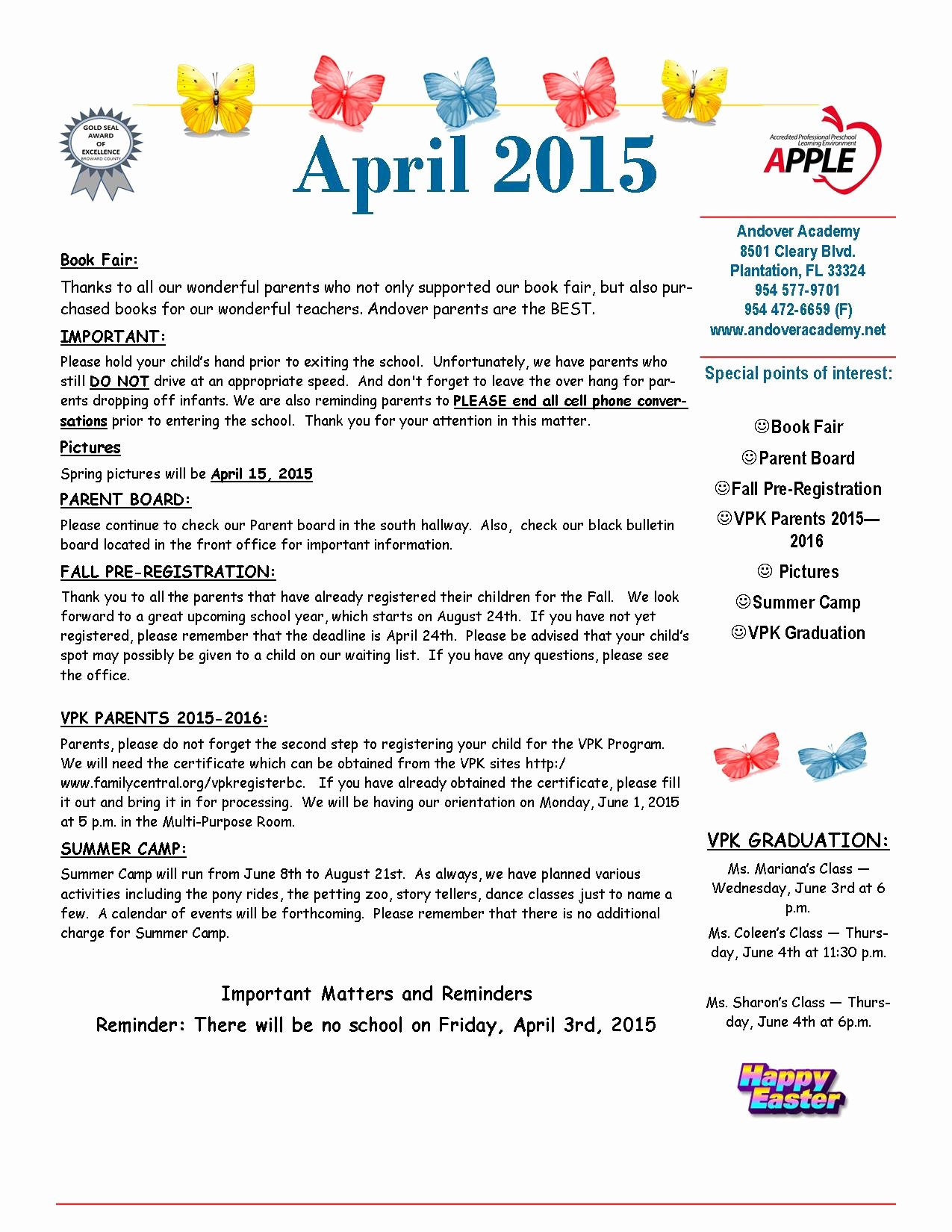 April Newsletter Template Awesome Newsletter andover Academyandover Academy