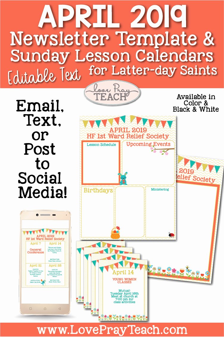 April Newsletter Template