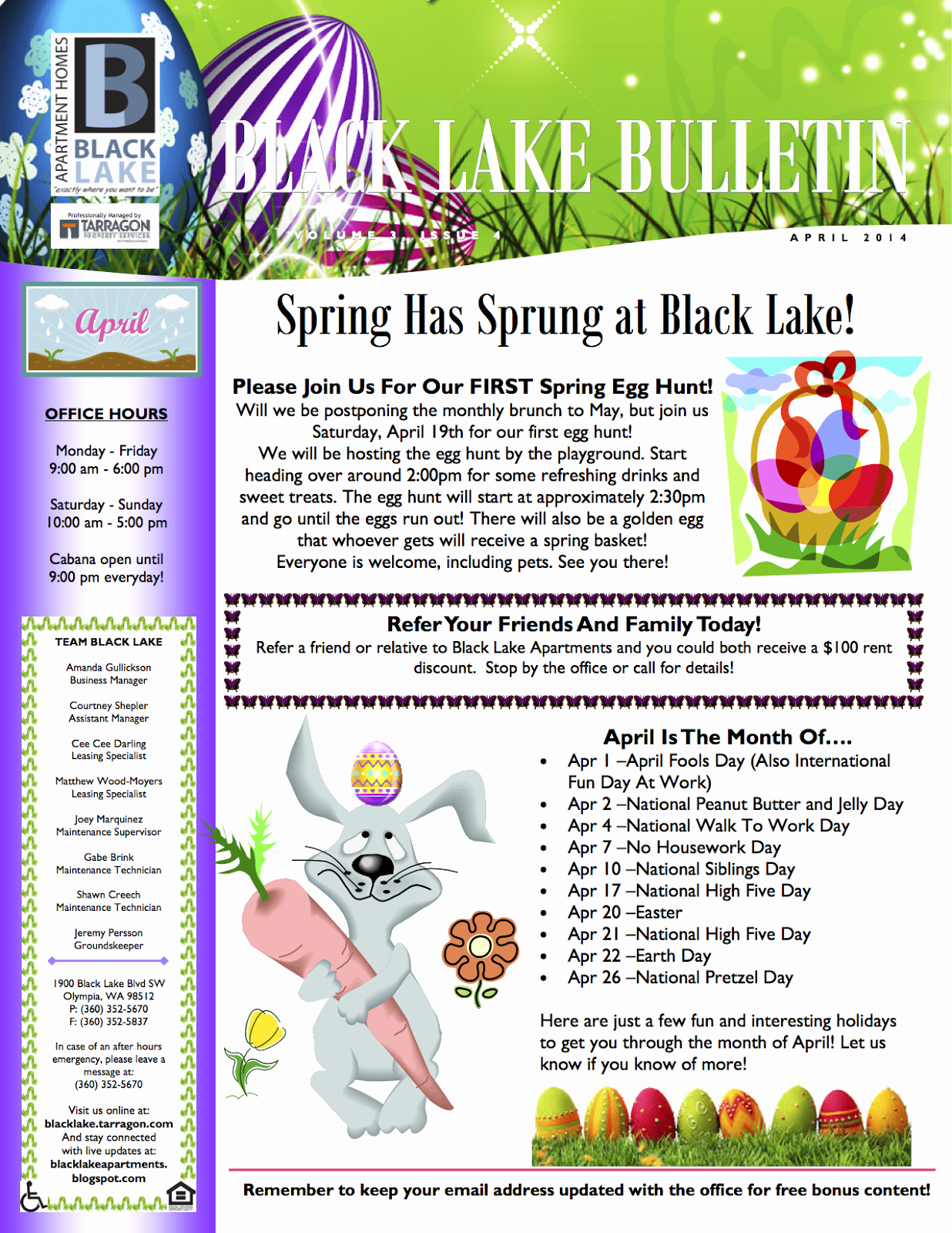 April Newsletter Template Inspirational Newsletter Ideas April is the Month Of