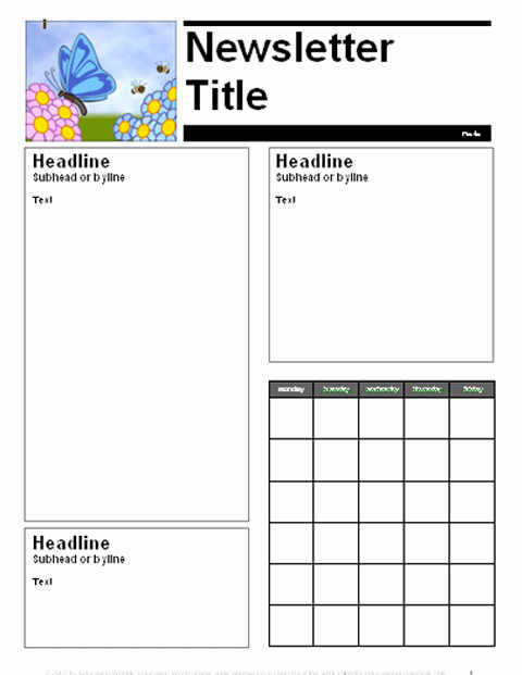 April Newsletter Template Unique April Parent Newsletter Template