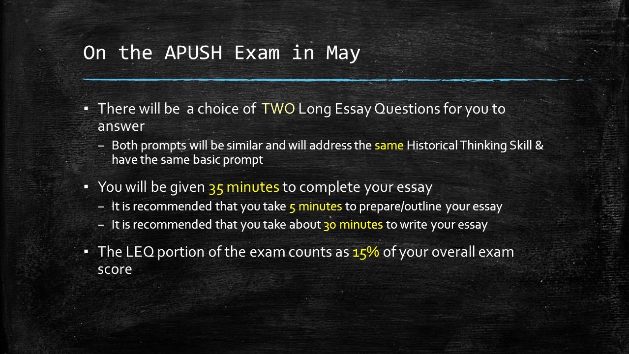 Apush Long Essay Examples 2015 Beautiful Part I the Parts Of A Long Essay Question Ppt Video
