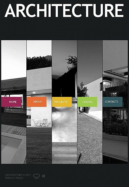 Architecture Portfolio Design Templates Elegant Architecture Flash Cms Template