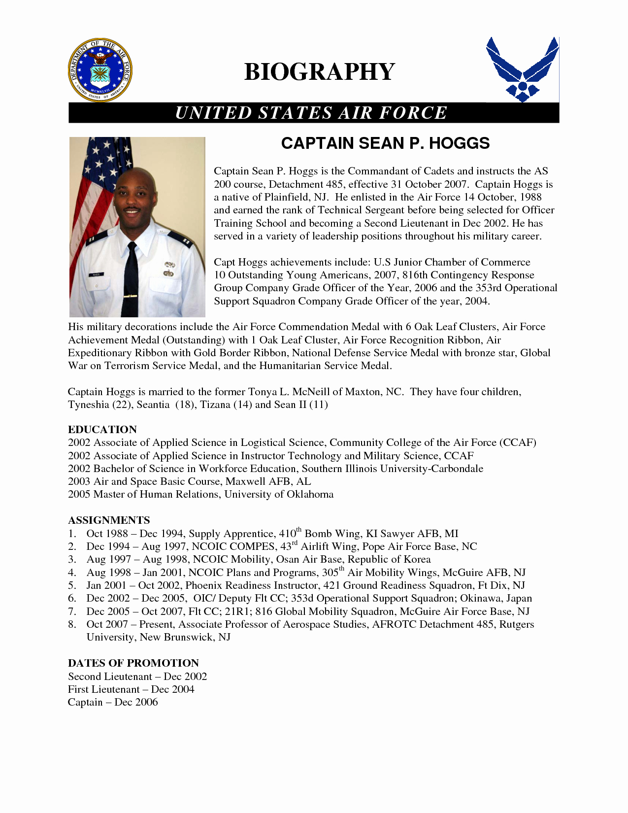 Army Board Biography Example Unique 24 Of Army Biography Template