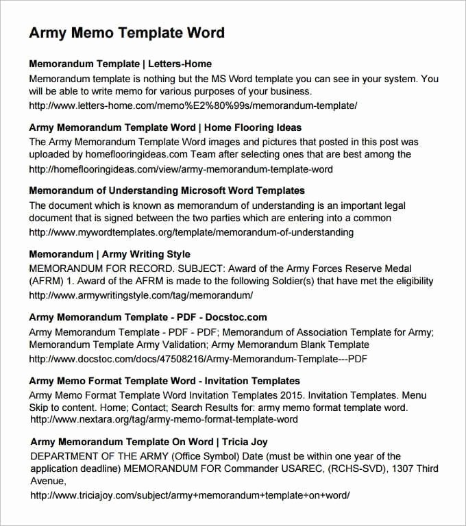 Army Memorandum for Record Template Peterainsworth