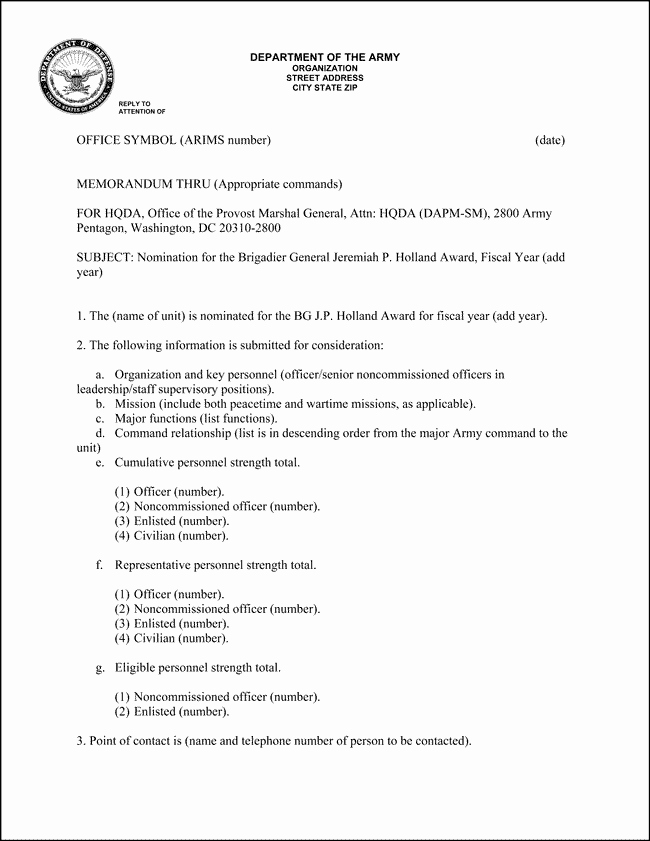 Army Memorandum for Record Template Lovely 10 Best Of Army Informal Memorandum Example