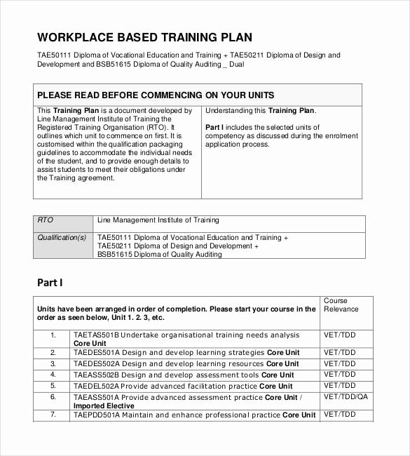 Army Training Outline Template Elegant 29 Training Plan Templates Doc Pdf