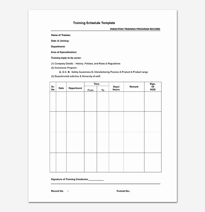 Army Training Outline Template New Training Plan Template 26 Free Plans &amp; Schedules