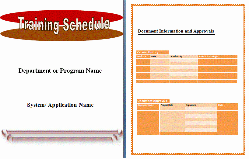 Army Training Schedule form Awesome Training Schedule Template