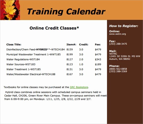 Army Training Schedule Template Best Of 8 Training Calendar Templates – Free Samples Examples