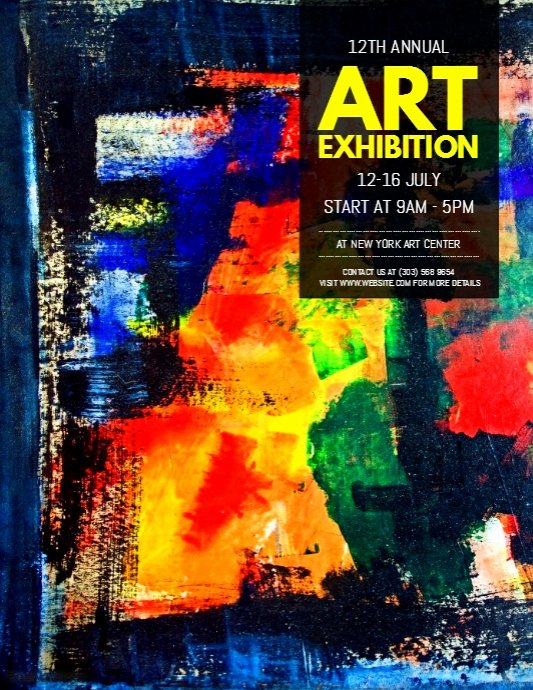 Art Show Invitation Template Inspirational Art Exhibition Flyer Template