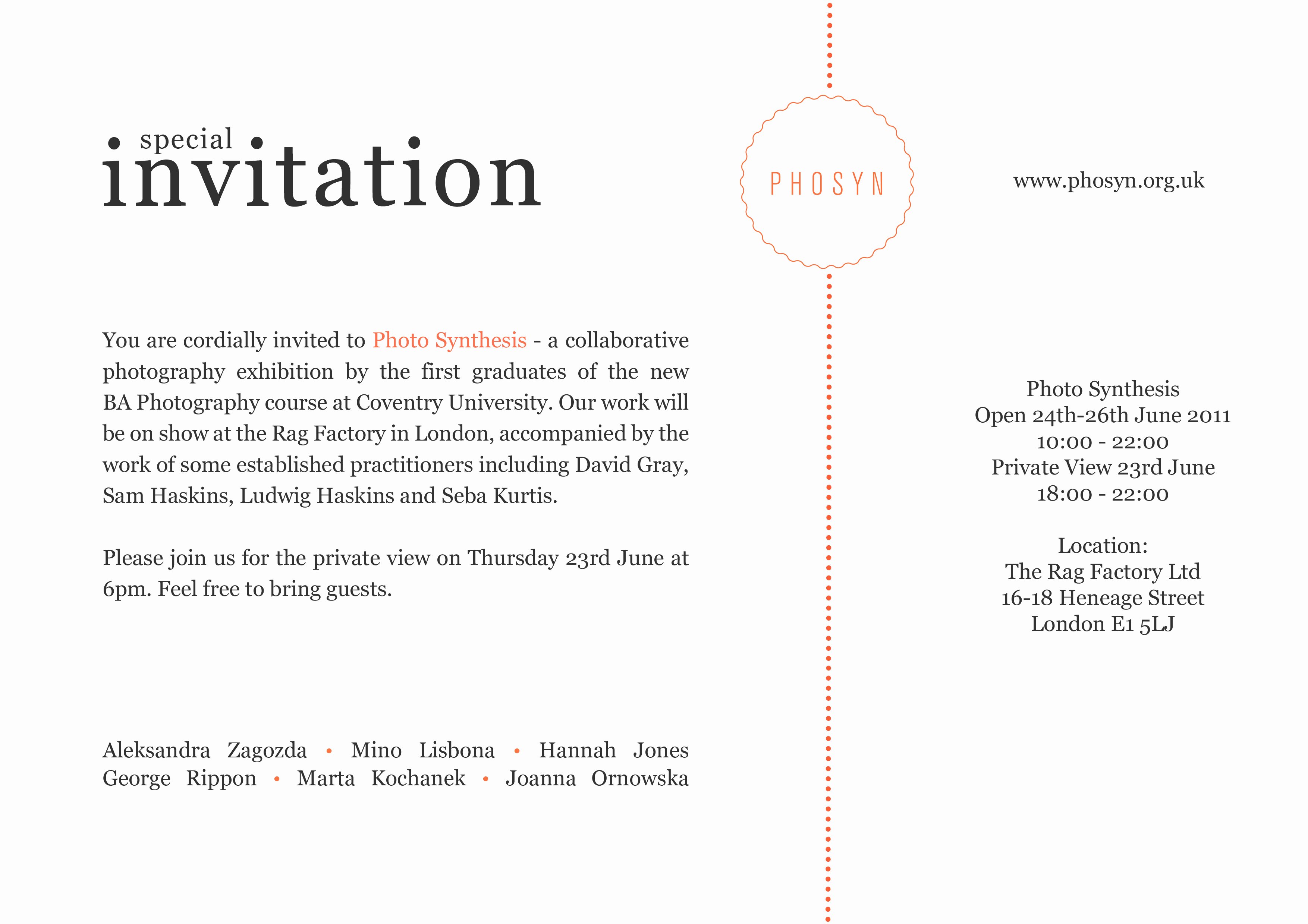Art Show Invitation Template Inspirational Synthesis