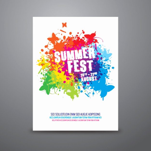 Art Show Invitation Template Luxury Summer Festival Poster Template Vector
