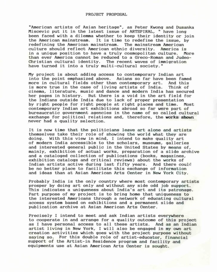 Artist Proposal Example Awesome Artist Proposal Example Art Project Sample Pdf Curator