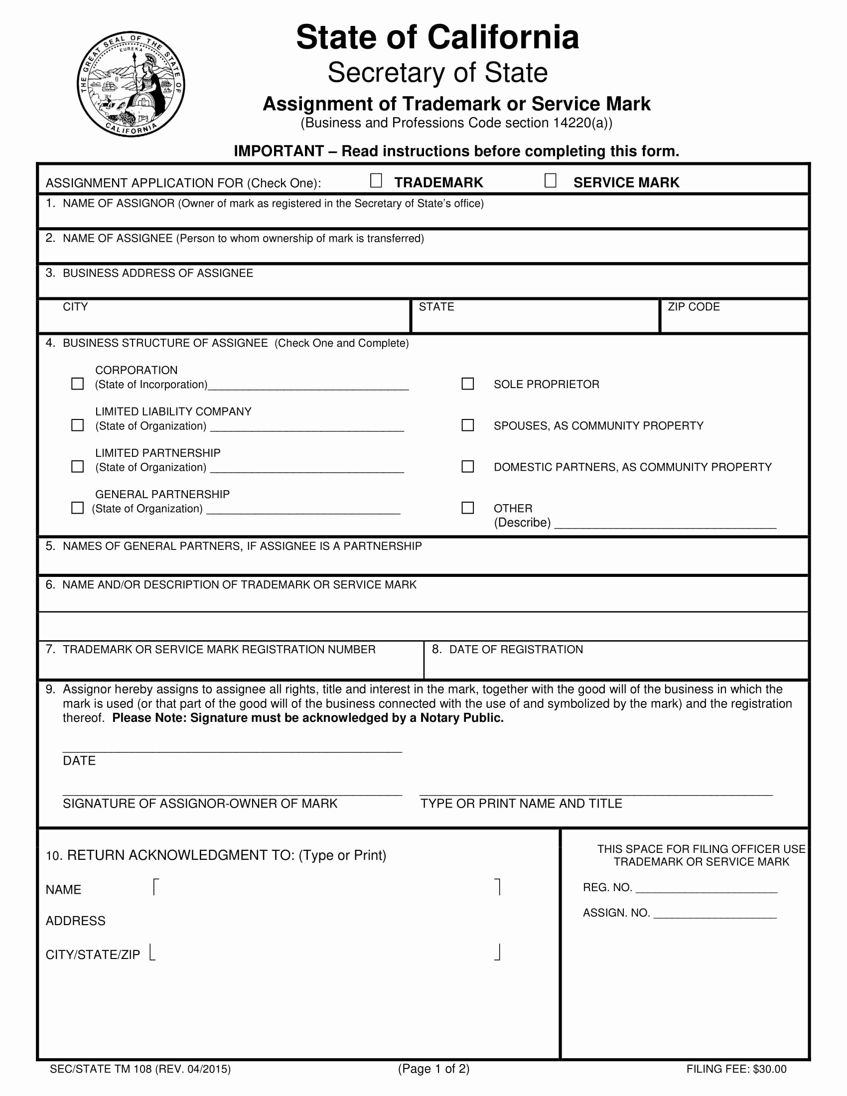 Assignment Sheet Template Beautiful 14 Trademark assignment forms Pdf Doc