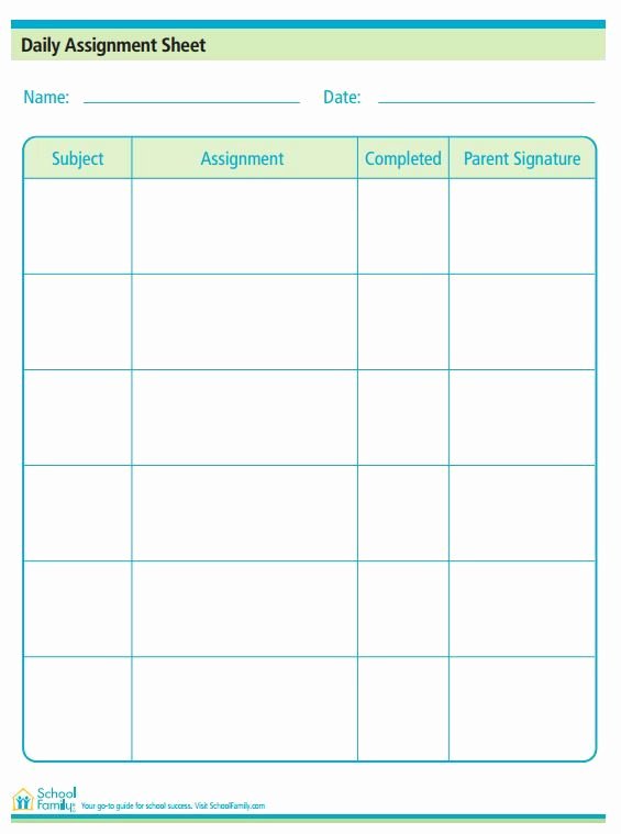 Assignment Sheet Template Lovely Best 25 assignment Sheet Ideas On Pinterest