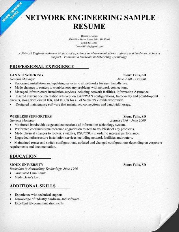 Audio Engineer Resume Sample Awesome Network Engineering Resume Sample Resume Panion