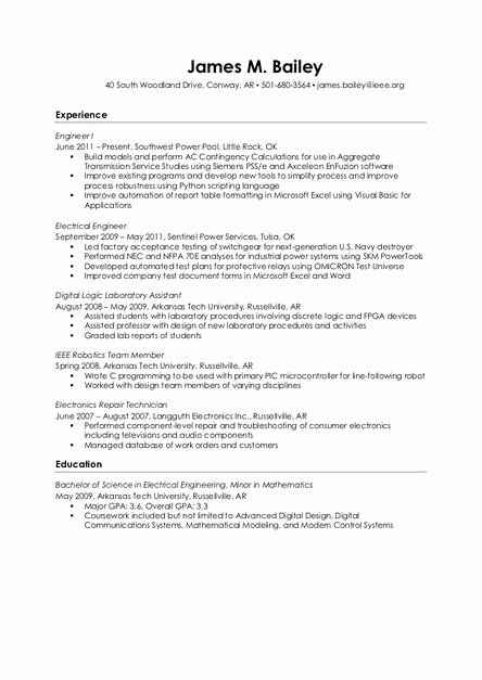 Audio Visual Technician Resume Fresh Audio Visual Engineer Resume