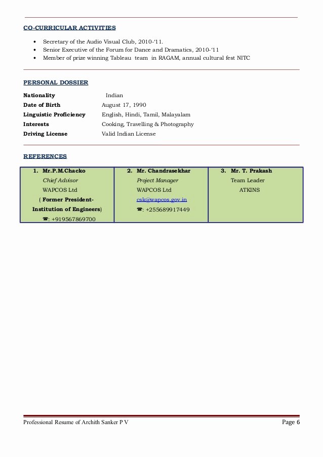 Audio Visual Technician Resume New Resume Archith Sanker atkins