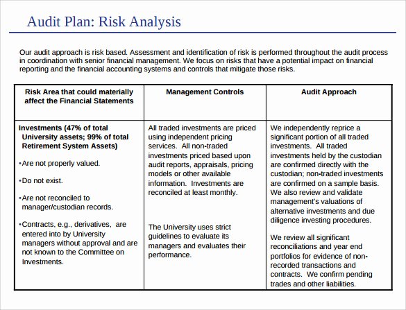 Audit Agenda Template Awesome 9 Sample Audit Plan Templates Word Pdf