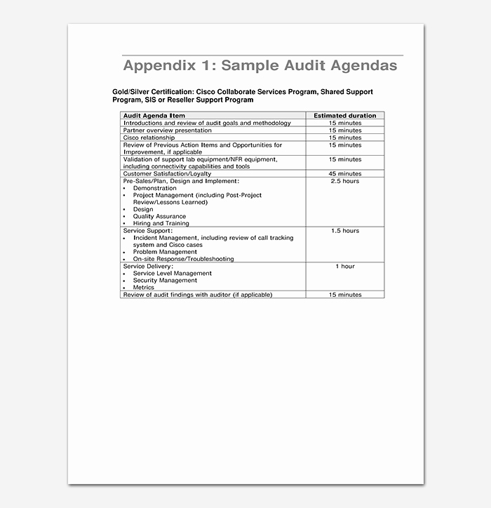 Audit Agenda Template Best Of Audit Agenda Template 9 Samples &amp; Examples Word Pdf