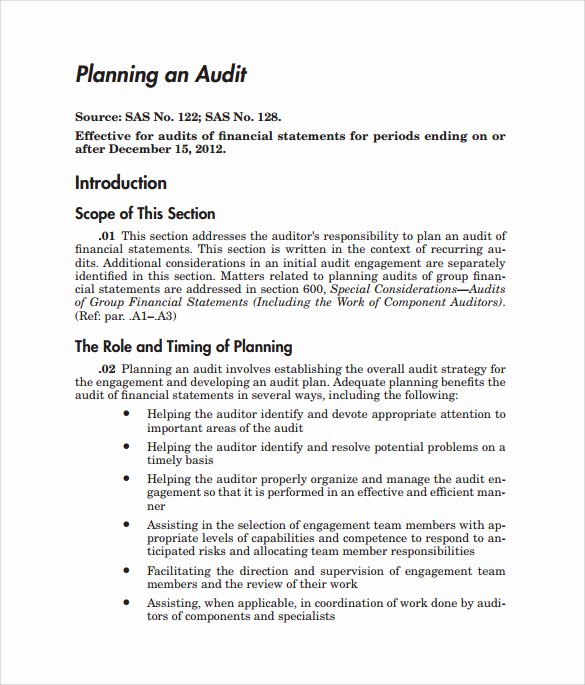 Audit Agenda Template Lovely 9 Sample Audit Plan Templates Word Pdf