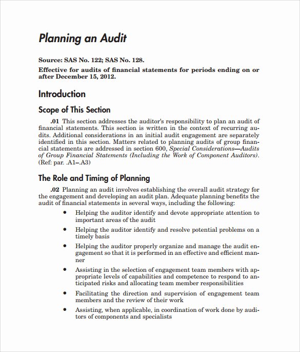 Audit Agenda Template Lovely 9 Sample Audit Plan Templates Word Pdf