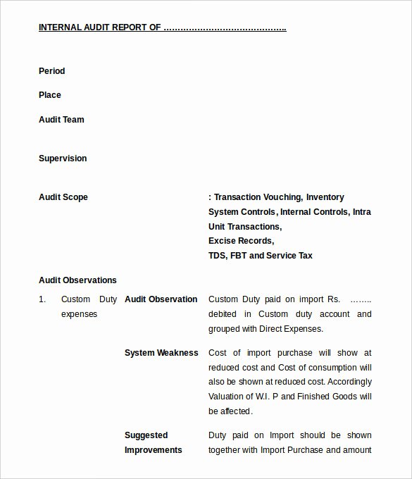 Audit Documentation Example Lovely 21 Internal Audit Report Templates Word Pdf Apple