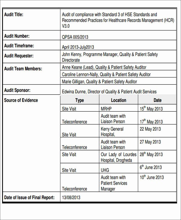 Audit Summary Template Luxury 16 Audit Report Samples Docs Pdf Pages