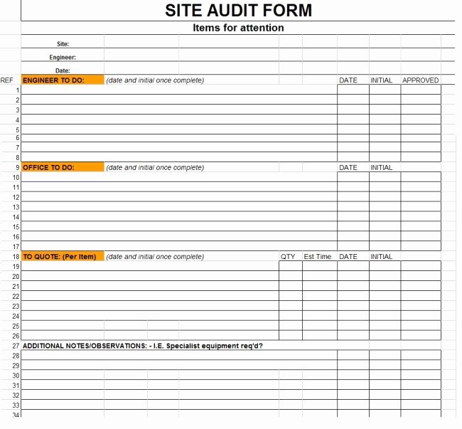 Audit Template Excel Beautiful 38 Brilliant Template Samples for Audits Thogati