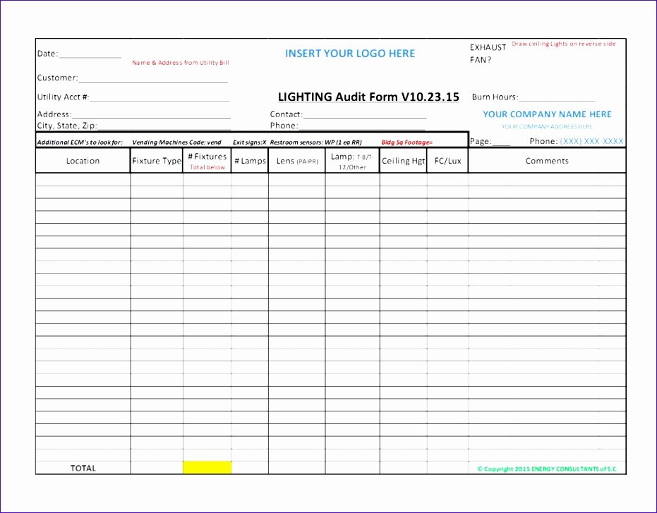 Audit Template Excel Unique 6 Audit Checklist Template Excel Exceltemplates